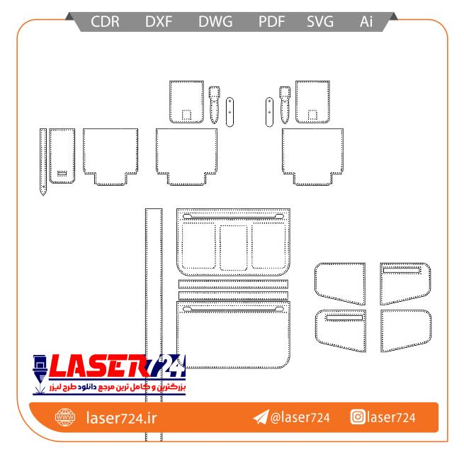 تصویر طرح کیف چرم کمری #2